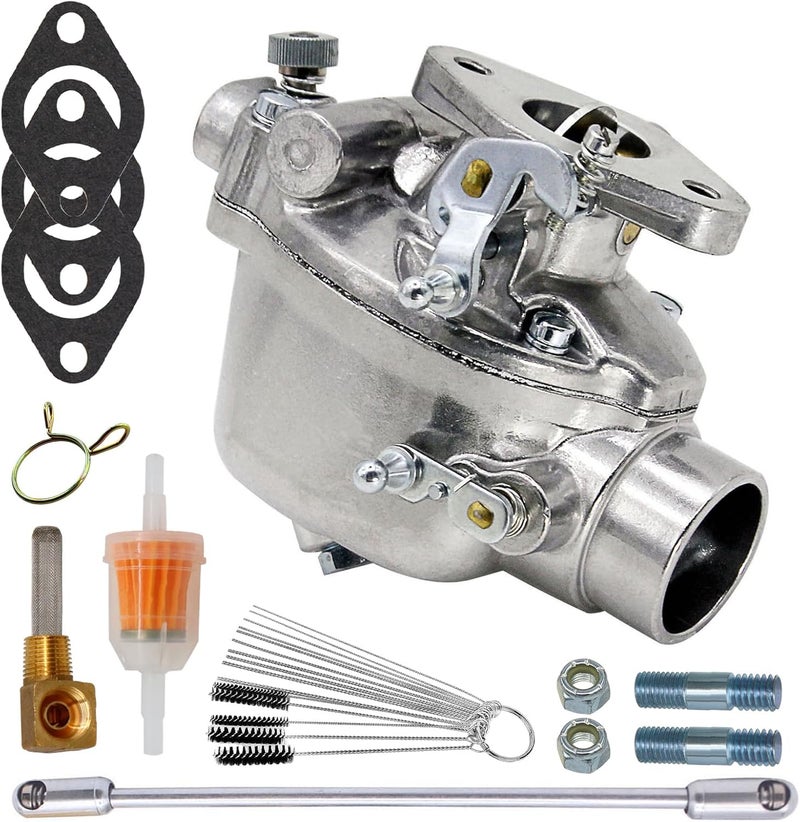 THUNDERMINGO Carburetor For Ford Tractor 2N 8N 9N Heavy Duty Marvel Schebler TSX33 TSX241 Replacement For 8N9510C-HD 8N9510C 9N9510A B3NN9510A Carb with Fuel Sediment Bowl Gasket and Bolts - Image 1